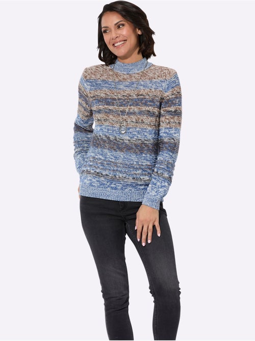 Pull à manches longues marinière rayures et col montant côtelé - taille standard - witt - Kiabi Pull à manches longues marinière rayures et col montant côtelé - taille standard - witt - Kiabi