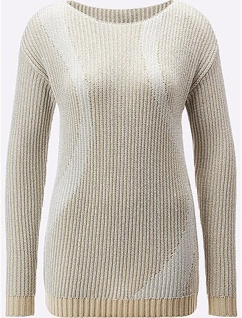 Pull à Manches Longues Mélange Doux En Coton - Taille Standard - Helline