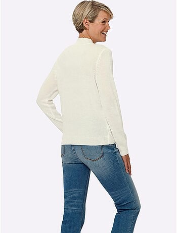 Pull à Manches Longues Motif Torsadé Classique - Taille Standard - Moda Vilona