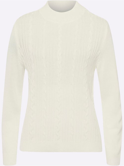 Pull à Manches Longues Motif Torsadé Classique - Taille Standard - Moda Vilona - Kiabi Pull à Manches Longues Motif Torsadé Classique - Taille Standard - Moda Vilona - Kiabi