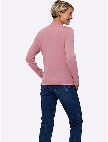 Pull à Manches Longues Motif Torsadé Classique - Taille Standard - Moda Vilona