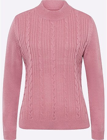 Pull à Manches Longues Motif Torsadé Classique - Taille Standard - Moda Vilona