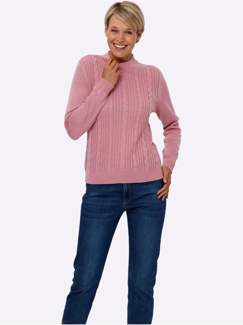Pull à Manches Longues Motif Torsadé Classique - Taille Standard - Moda Vilona - Kiabi Pull à Manches Longues Motif Torsadé Classique - Taille Standard - Moda Vilona - Kiabi