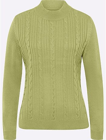 Pull à Manches Longues Motif Torsadé Classique - Taille Standard - Moda Vilona