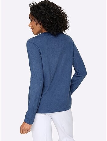 Pull à Manches Longues Motif Torsadé Mode - Taille Standard - Moda Vilona