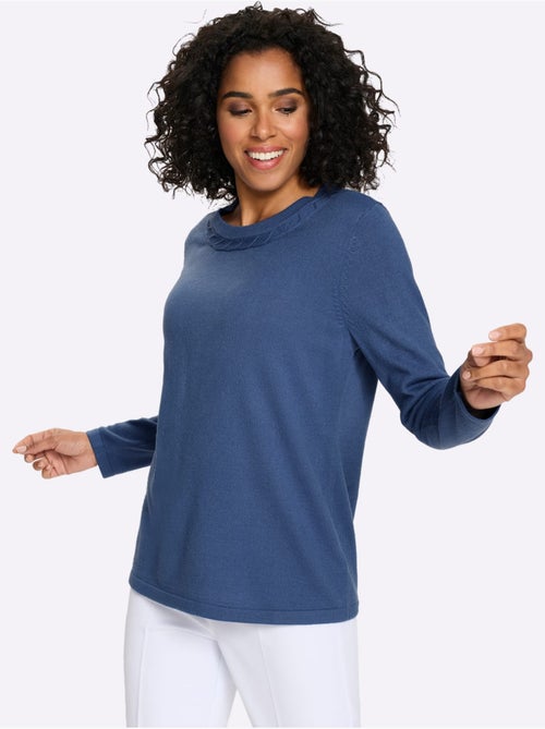 Pull à Manches Longues Motif Torsadé Mode - Taille Standard - Moda Vilona - Kiabi Pull à Manches Longues Motif Torsadé Mode - Taille Standard - Moda Vilona - Kiabi