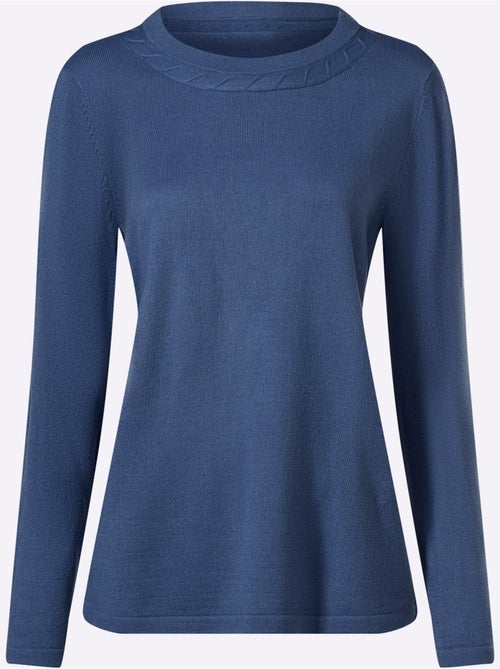 Pull à Manches Longues Motif Torsadé Mode - Taille Standard - Moda Vilona - Kiabi Pull à Manches Longues Motif Torsadé Mode - Taille Standard - Moda Vilona - Kiabi