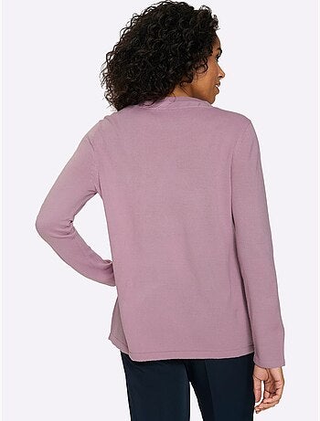 Pull à Manches Longues Motif Torsadé Mode - Taille Standard - Moda Vilona