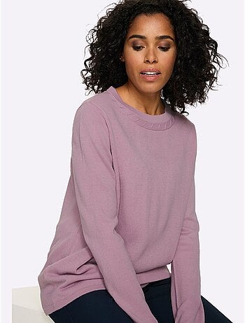 Pull à Manches Longues Motif Torsadé Mode - Taille Standard - Moda Vilona