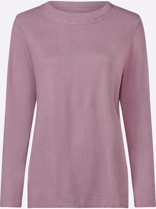 Pull à Manches Longues Motif Torsadé Mode - Taille Standard - Moda Vilona - Kiabi Pull à Manches Longues Motif Torsadé Mode - Taille Standard - Moda Vilona - Kiabi