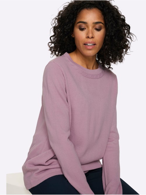 Pull à Manches Longues Motif Torsadé Mode - Taille Standard - Moda Vilona - Kiabi Pull à Manches Longues Motif Torsadé Mode - Taille Standard - Moda Vilona - Kiabi