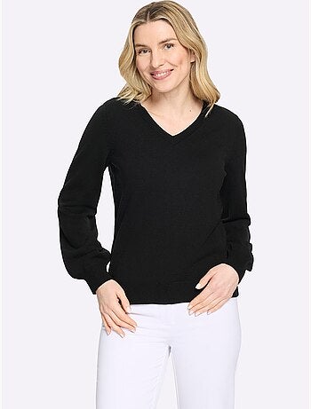 Pull à Manches Longues Nœud En Satin - Taille Standard - Moda Vilona