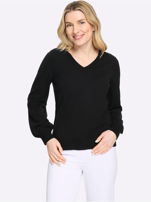 Pull à Manches Longues Nœud En Satin - Taille Standard - Moda Vilona - Kiabi