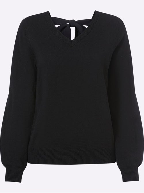 Pull à Manches Longues Nœud En Satin - Taille Standard - Moda Vilona - Kiabi