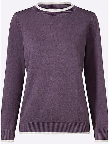 Pull à manches longues pur coton - taille standard - moda vilona
