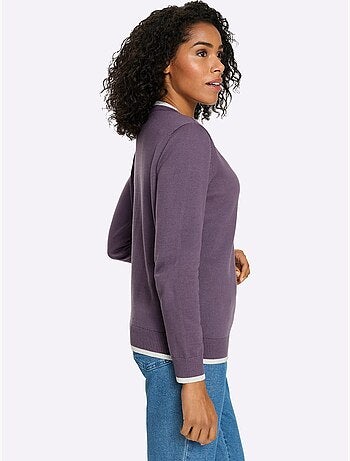 Pull à manches longues pur coton - taille standard - moda vilona