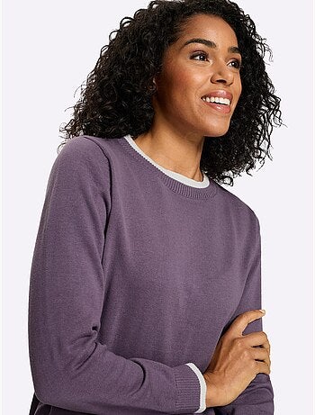 Pull à manches longues pur coton - taille standard - moda vilona