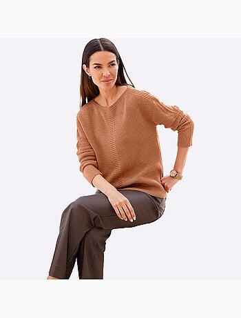 Pull à manches longues rayures décoratives brillantes - taille standard - helline