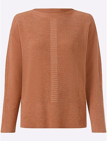 Pull à manches longues rayures décoratives brillantes - taille standard - helline