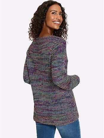 Pull à Manches Longues Superbe Fil Multicolore - Taille Standard - Helline