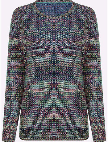 Pull à Manches Longues Superbe Fil Multicolore - Taille Standard - Helline