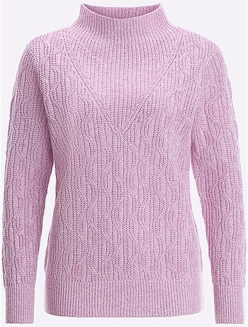 Pull à Manches Longues Superbe Motif Tricoté - Taille Standard - Moda Vilona