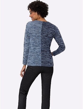 Pull à Manches Longues Tricot Chiné - Taille Standard - Moda Vilona