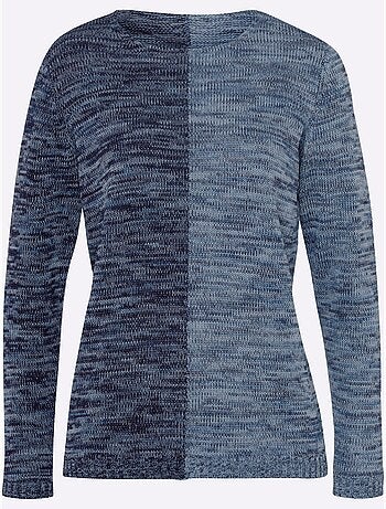 Pull à Manches Longues Tricot Chiné - Taille Standard - Moda Vilona