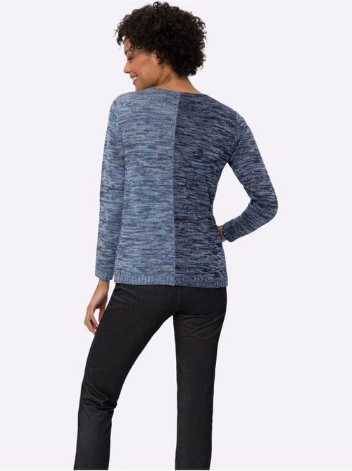 Pull à Manches Longues Tricot Chiné - Taille Standard - Moda Vilona - Kiabi Pull à Manches Longues Tricot Chiné - Taille Standard - Moda Vilona - Kiabi