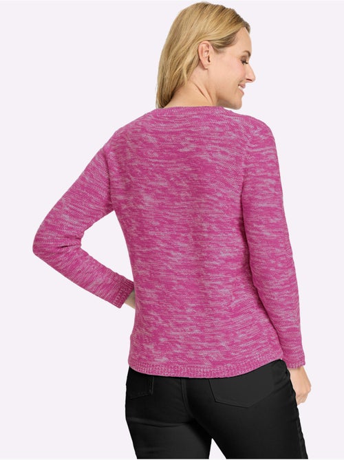 Pull à Manches Longues Tricot Chiné - Taille Standard - Moda Vilona - Kiabi Pull à Manches Longues Tricot Chiné - Taille Standard - Moda Vilona - Kiabi