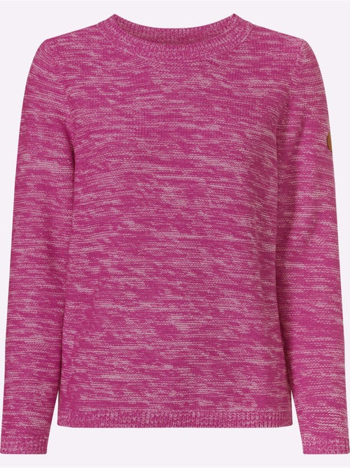 Pull à Manches Longues Tricot Chiné - Taille Standard - Moda Vilona - Kiabi Pull à Manches Longues Tricot Chiné - Taille Standard - Moda Vilona - Kiabi