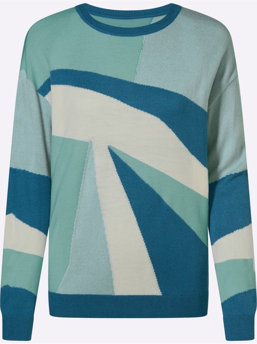 Pull à Manches Longues Tricot Intarsia De Qualité - Taille Standard - Moda Vilona - Kiabi Pull à Manches Longues Tricot Intarsia De Qualité - Taille Standard - Moda Vilona - Kiabi