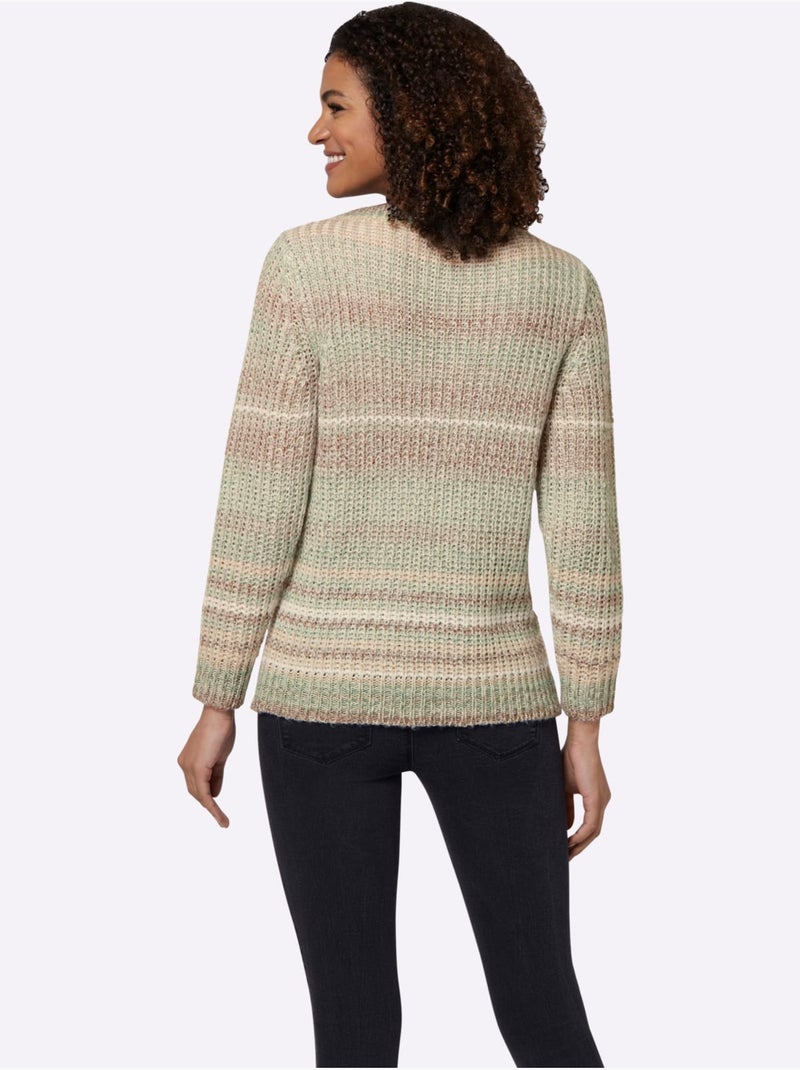 Pull à manches longues ultra-doux et chaud - taille standard - witt Gris Vert - Kiabi