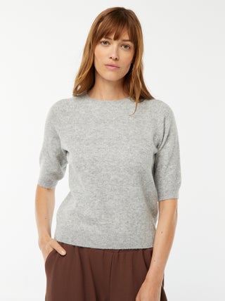 Pull à manches mi-longues en maille tricot