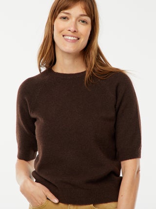 Pull à manches mi-longues en maille tricot
