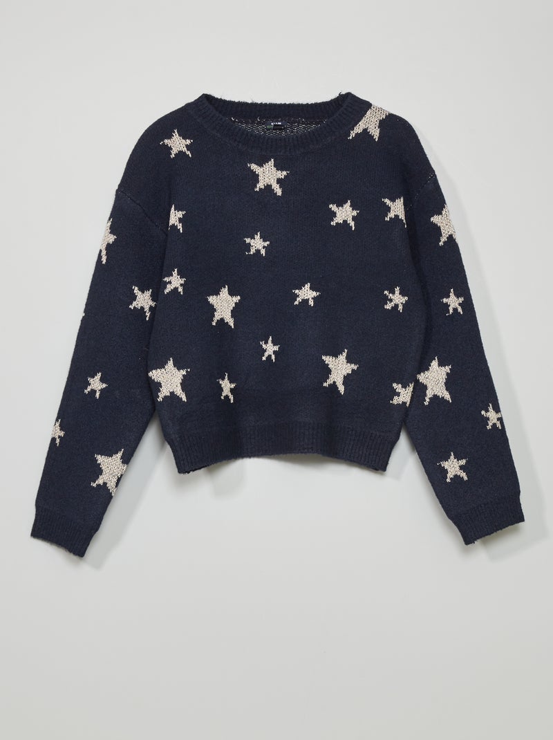 Pull à motif Bleu - Kiabi