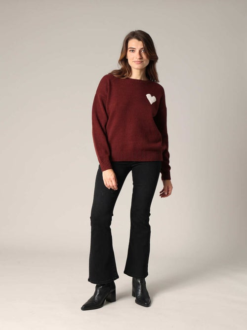 Pull à motif cœur 'Deeluxe' - Kiabi