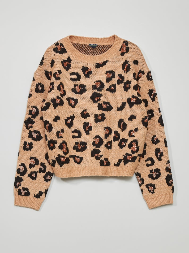 Pull à motif léopard - Kiabi