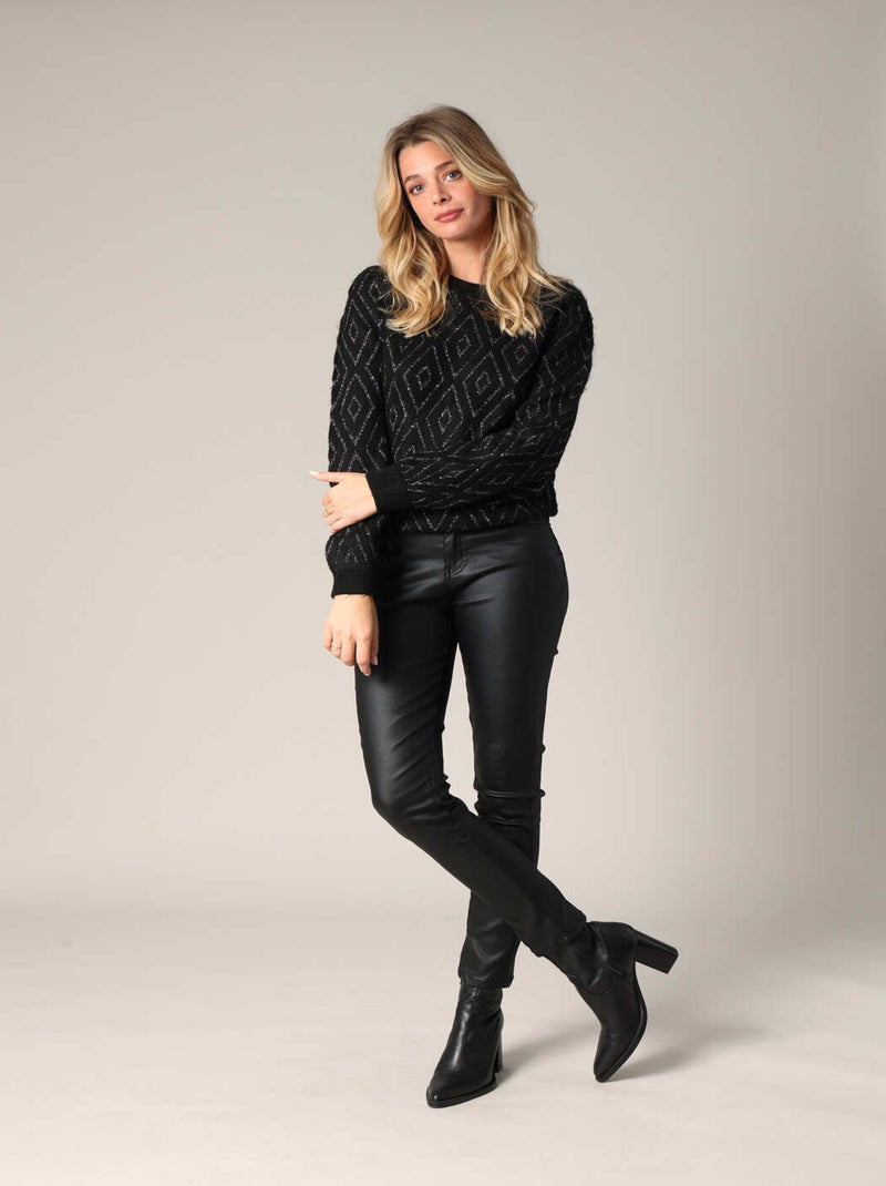 Pull à motif losange
 'Deeluxe' Noir - Kiabi