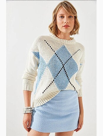 Pull à motif losanges lucci