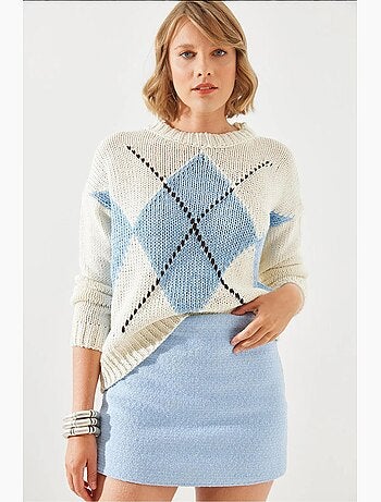 Pull à motif losanges lucci