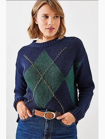 Pull à motif losanges lucci