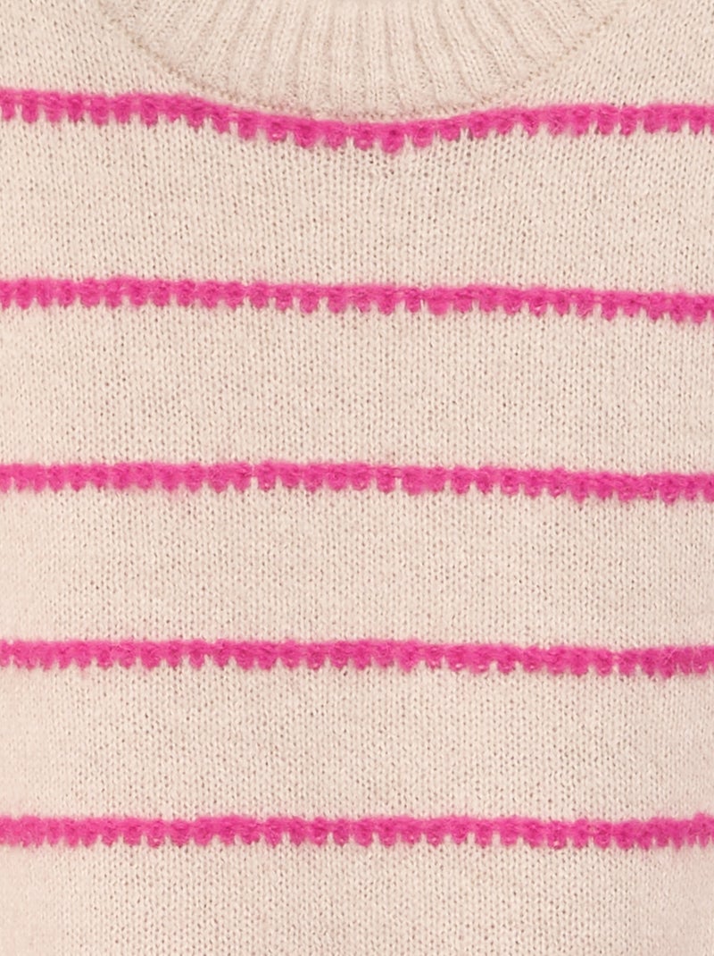 Pull à pois 'JDY' Beige/rose - Kiabi