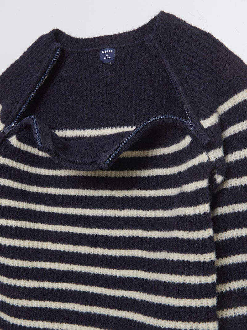 Pull à rayures - So Easy Bleu - Kiabi