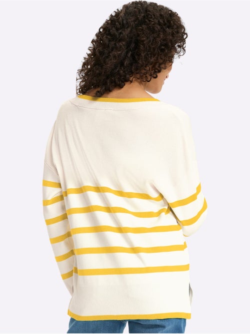 Pull à Rayures 70% Viscose - Taille Standard - helline - Kiabi