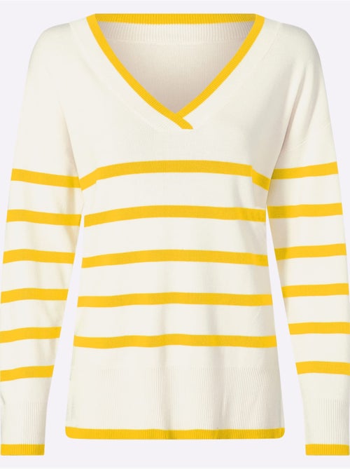 Pull à Rayures 70% Viscose - Taille Standard - helline - Kiabi