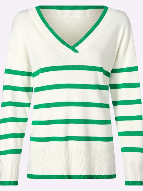 Pull à Rayures 70% Viscose - Taille Standard - helline - Kiabi