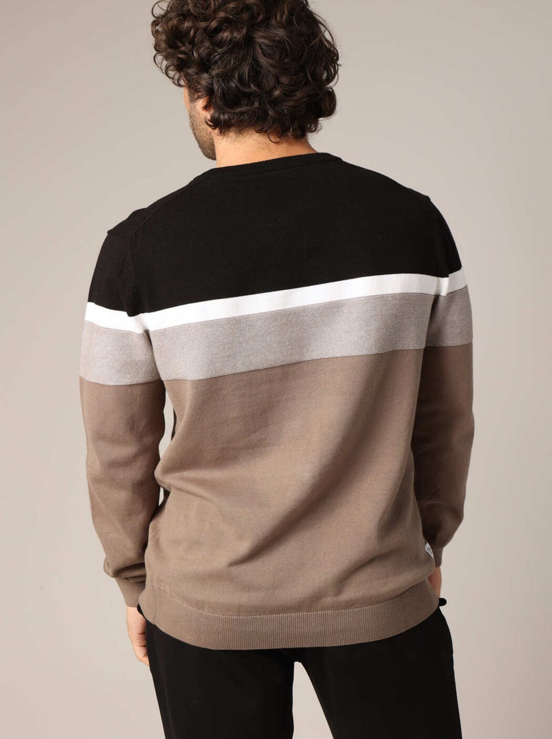 Pull à rayures 'Deeluxe' Marron chocolat - Kiabi