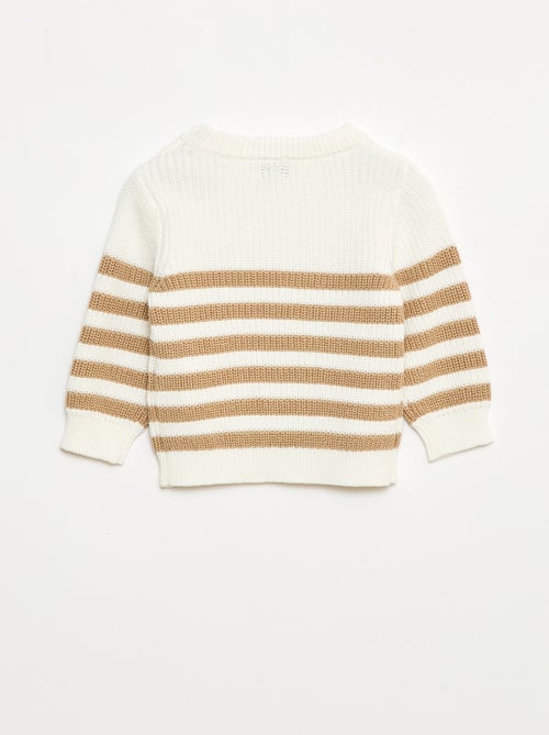 Pull à rayures en coton - Kiabi