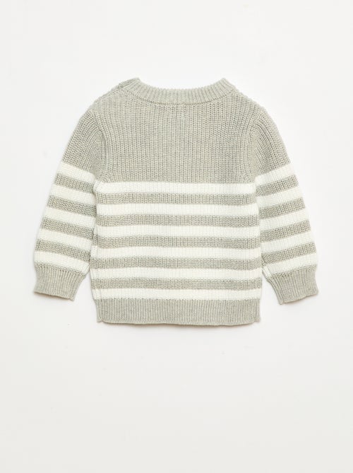Pull à rayures en coton - Kiabi
